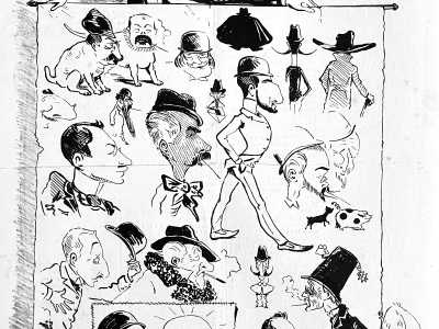 I �bersagli� prediletti delle caricature di Menotti erano i politici, locali e nazionali, i personaggi di spicco della societ� e della religione e i componenti della borghesia barese, con i loro atteggiamenti altezzosi